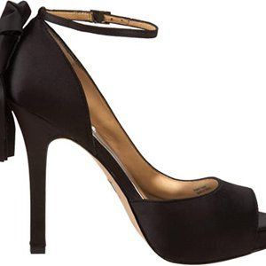 BADGLEY  MISCHKA "FULLER" DARK GRAY SATIN